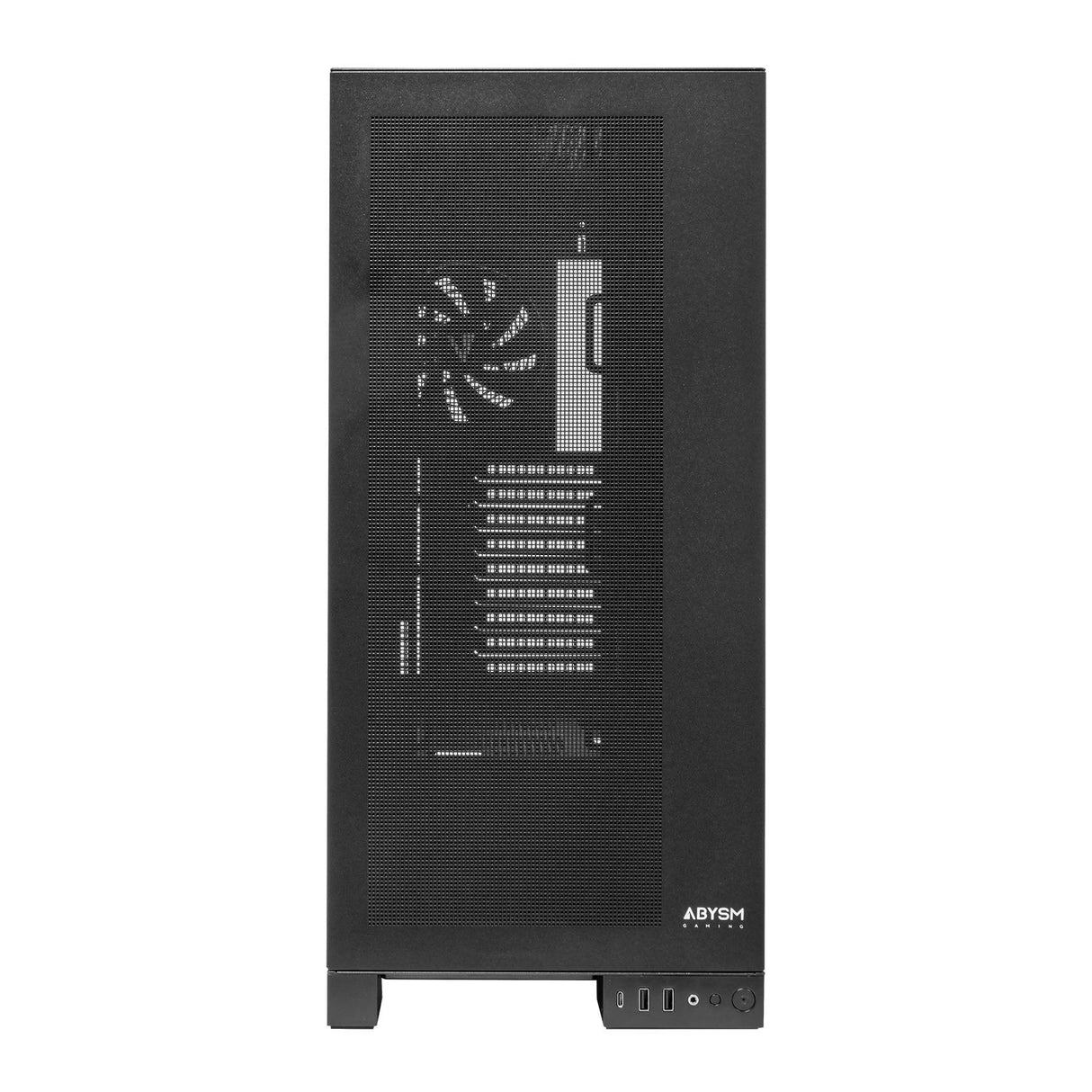 Caja Pc E-Atx Torre Abysm Ai Pro 100 Workstation Negra 9xslots 6xssd 2xhdd 2xusb 3.0 1xusb-C Color Negro