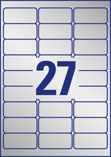 Avery Zweckform Znamionowe A4 63,5 X 29,6 Mm Srebrne