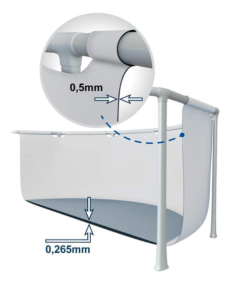 EAN 6941057414270 - Intex PrismFrame Piscina con anillo hinchable Círculo 4485 L Azul, Gris imagen 5