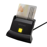 Aisens Lector De Tarjetas Inteligente Dni Con Lector Sim, Sd, Mirosd, Mmc, Rs-Mmc, Mmc Micro, Usb-C, Negro