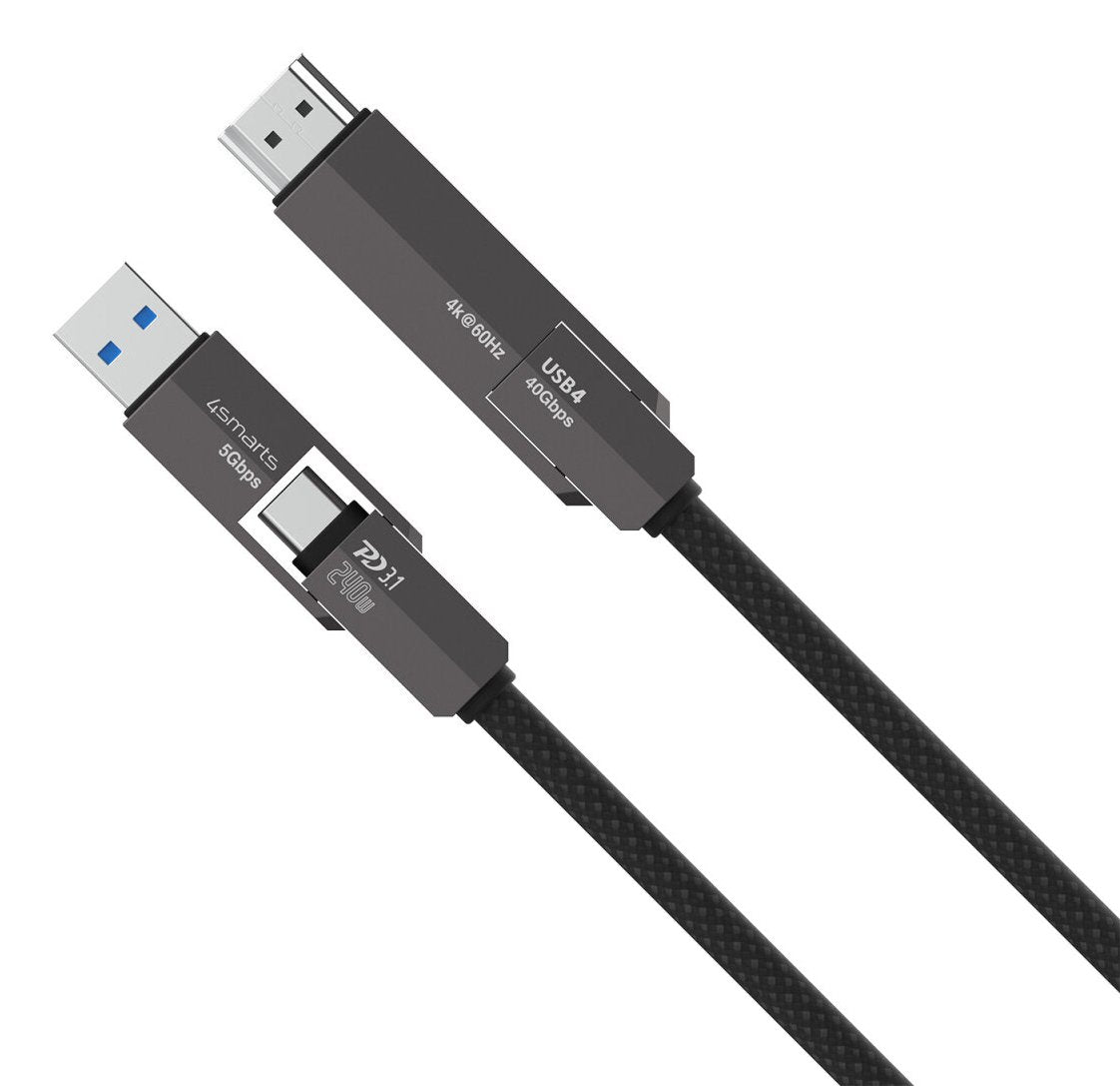 4smarts Usb4 Hdmi Cable Combocord 240w 1,5m