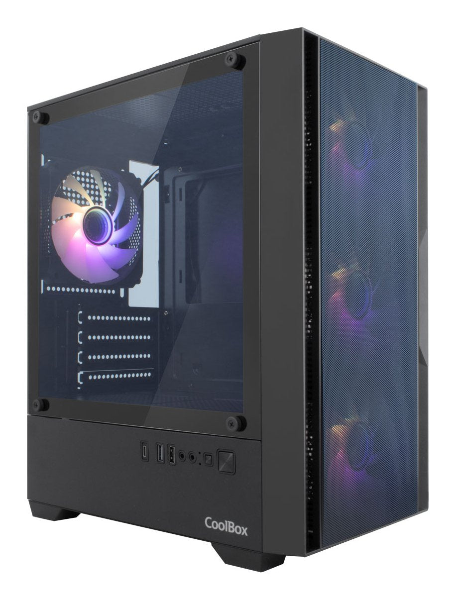 Caja Sobremesa Microatx Gm220 Mpfusion Negro Coolbox