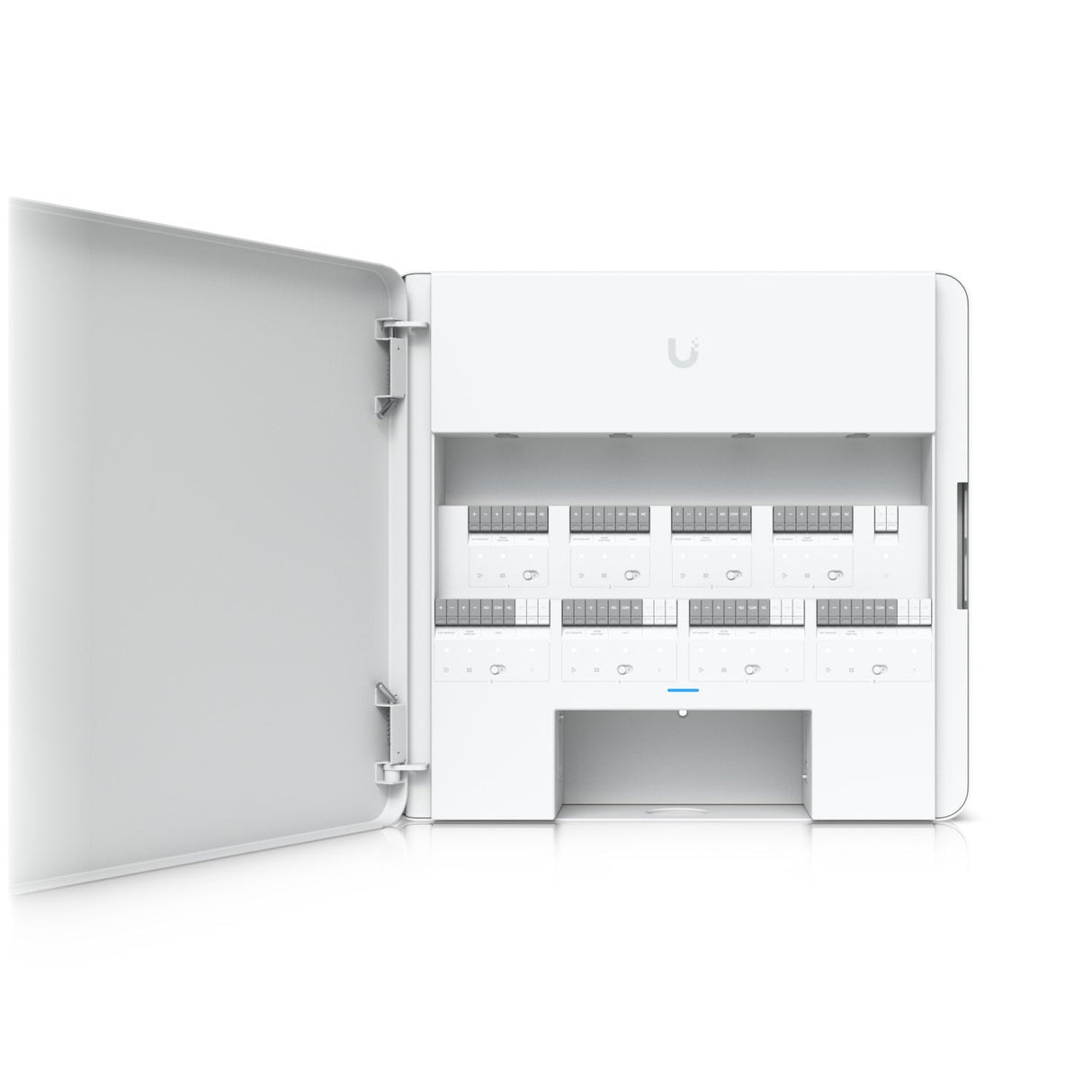 Ubiquiti Eah-8 Controladora De Acceso 10x Rj45 Gb (8 Poe). 4x Aux Para Timbres/Sirenas/Sensores. 8 Entradas Para Dispositivos/Sensores. 8 Terminales De Cerra