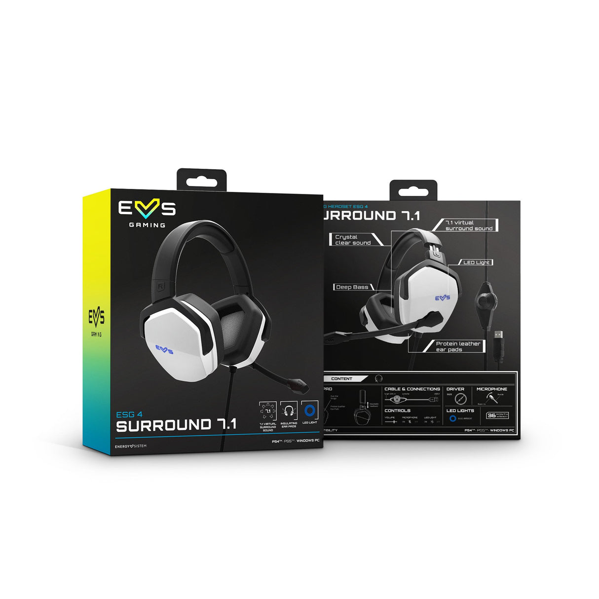EAN 8432426452880 - Energy Sistem ESG 4 WHITE Thunder Auriculares Alámbrico Diadema Juego USB tipo A Blanco imagen 6