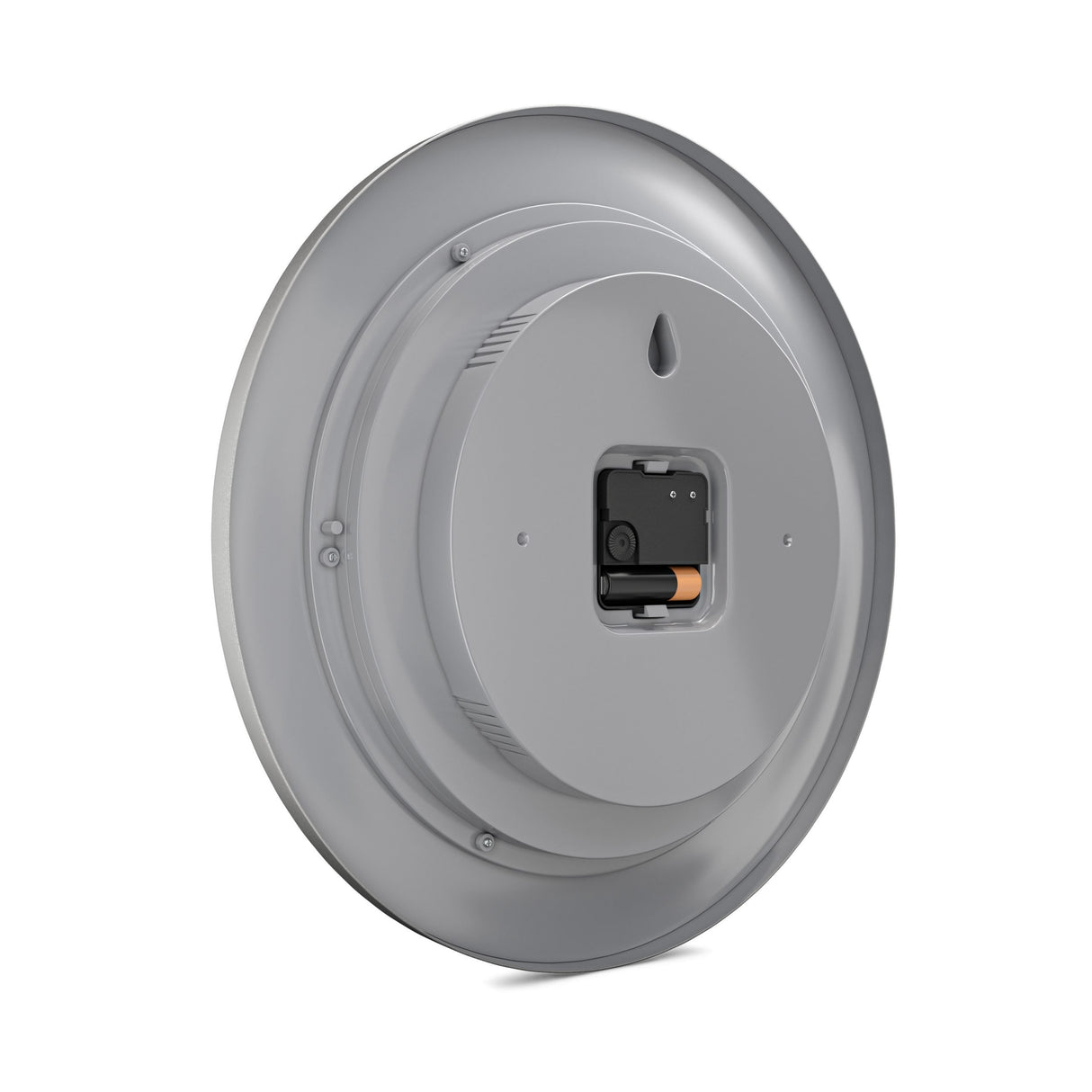 Mebus 19448 Reloj De Pared Reloj De Pared Digital Alrededor Plata, Blanco