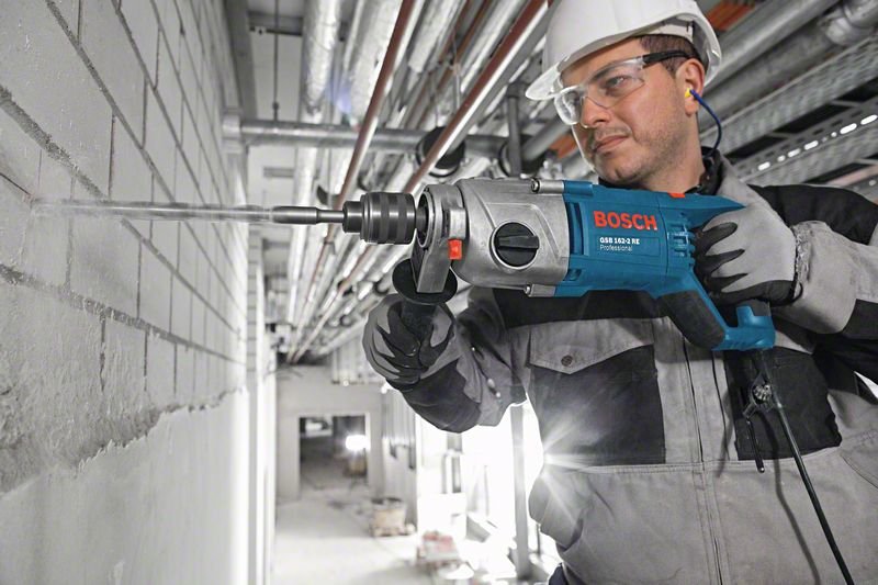 Taladro Percutor  Bosch Professional Gsb 162-2 Re Professional, Taladro Percutor Azul, 1.500 W, Maletín 060118b000