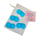 Diablo Picante - 4 Mini Jabones Perfumados Forma Pechos Azul
