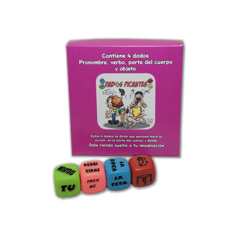 Diablo Picante - Juego 4 Dados Pronombre, Verbo, Parte Del Cuerpo Y Lugar