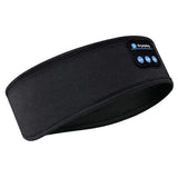 Diadema Elástica Con Auriculares Bluetooth Negro