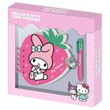Diario + Boligrafo Fresa My Melody Hello Kitty And Friends