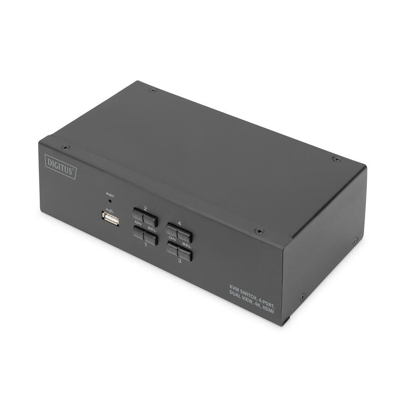Digitus Kvm-Switch 4-Port 4k Hdmi Dual-Display