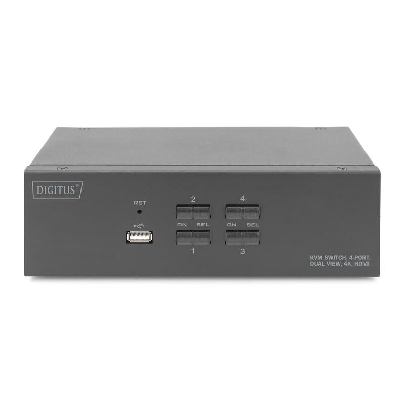 Digitus Kvm-Switch 4-Port 4k Hdmi Dual-Display