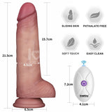 Dildo Con Vibración Piel Deslizante Silicona Dual Layer 8.5