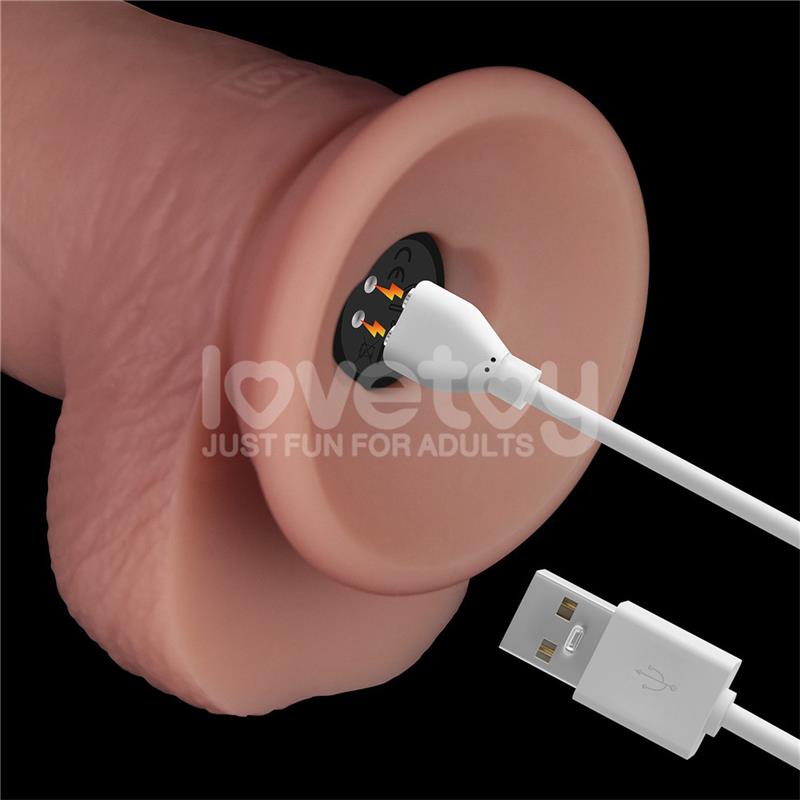 Dildo Con Vibración Piel Deslizante Silicona Dual Layer 8.5