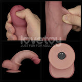 Dildo Con Vibración Piel Deslizante Silicona Dual Layer 8