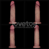 Dildo Con Vibración Piel Deslizante Silicona Dual Layer 9