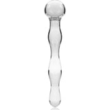 Dildo Cristal Nebula Series By Ibiza - Modelo 13  Borosilicato 18 X 3.5 Cm Transparente