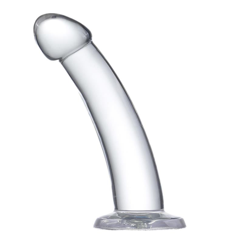 Dildo Curvado Material Cristalino 16 Cm