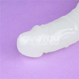 Dildo Doble Lumino Luz Azul 18.5