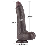 Dildo Dual Density Piel Deslizante 8.5