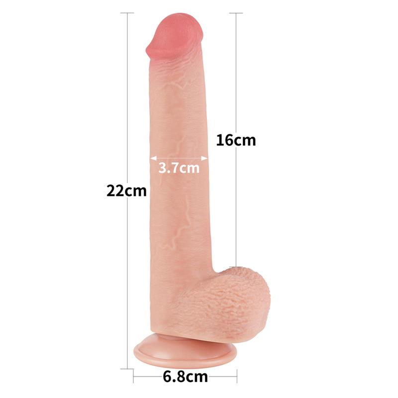 Dildo Dual Density Piel Deslizante 9