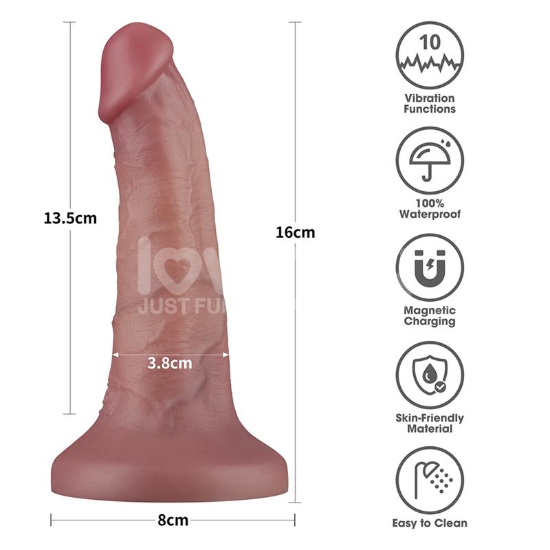 Dildo Dual Layer Con Vibración 6