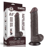 Dildo Dual Layer Piel Deslizante 8