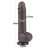 Dildo Dual Layer Piel Deslizante 9.5