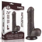 Dildo Dual Layer Piel Retractil 7