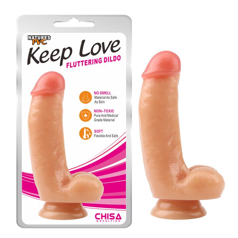 Dildo Fluttering 17.1 X 4.1 Cm Natural