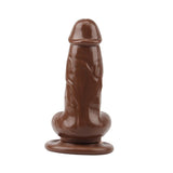 Dildo Jumbo Jack 6 Con Vibración Marrón
