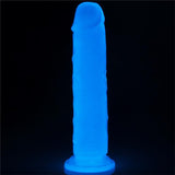 Dildo Lumino 8 Luz Azul