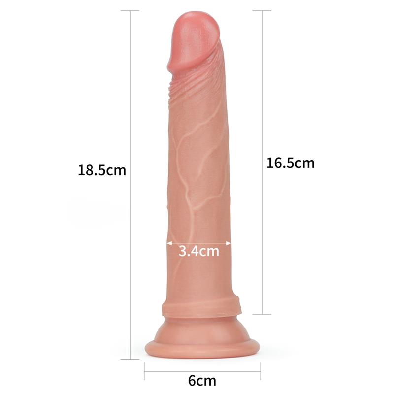 Dildo Nature 7 Silicona Líquida Marrón