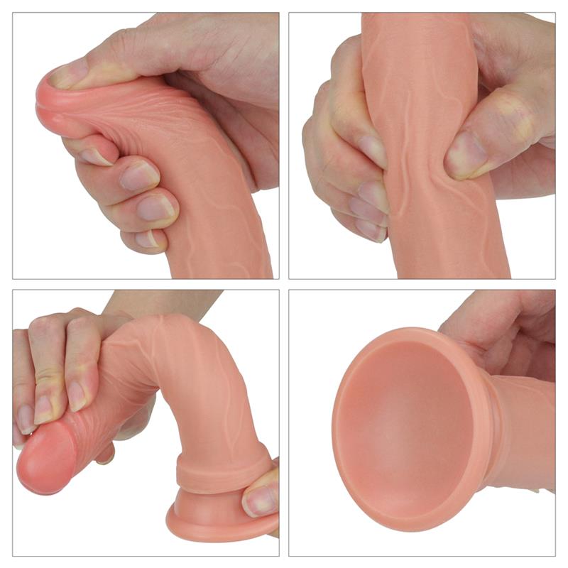 Dildo Nature 7 Silicona Líquida Marrón