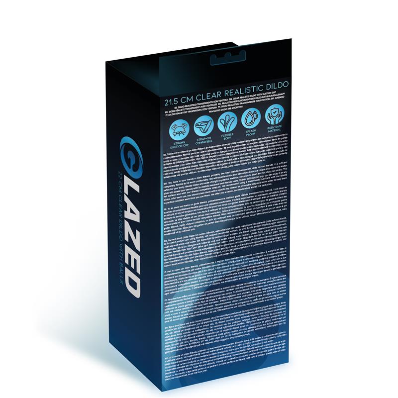 Dildo Realista Material Cristalino 21,5 Cm