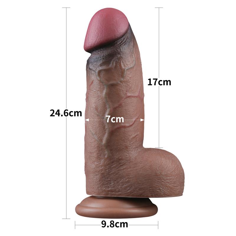 Dildo Silicona Dual Layered Xxl 9.5