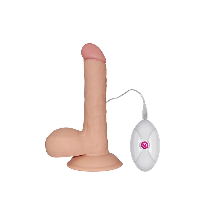 Dildo The Ultra Soft Dude Con Vibración 7.5 Natural