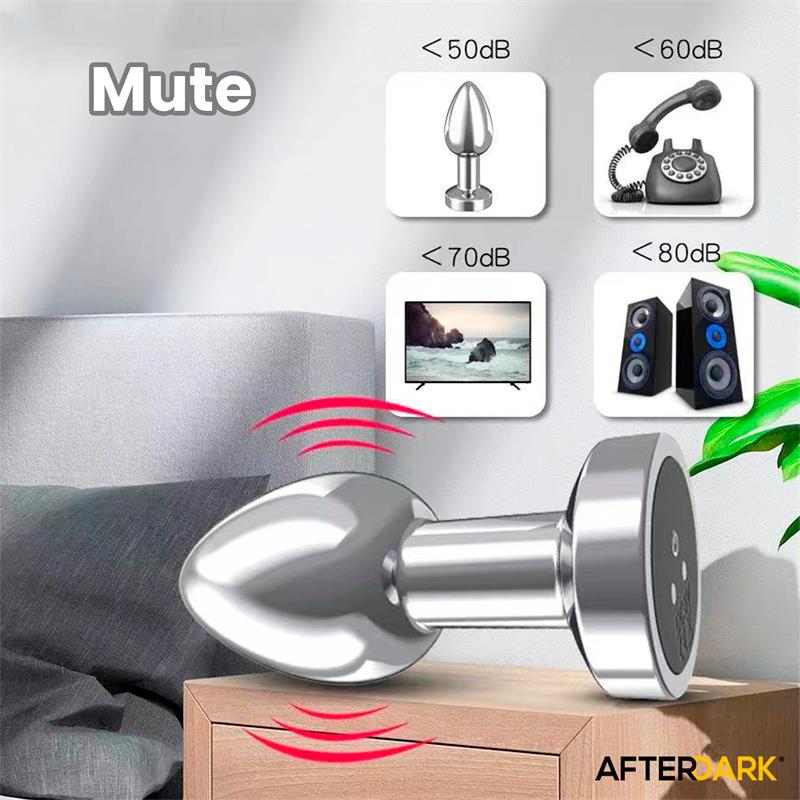 Dimpor Plug Anal Cromado Con Vibración Usb Magnético Talla S