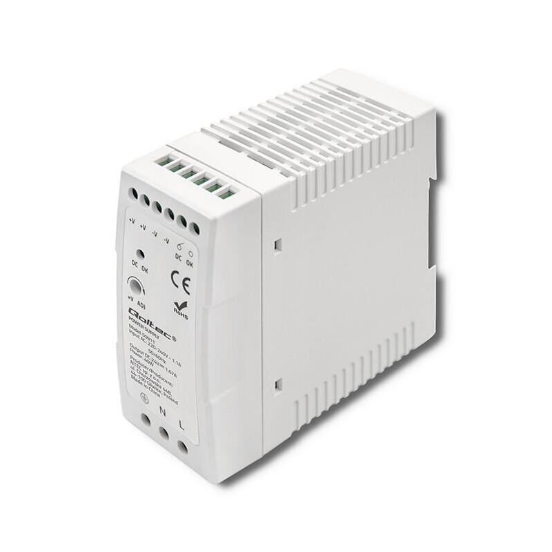 Din Rail Power Supply    40w, 24v, 1.67a, Slim