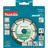 Disco De Corte Diamantado Makita Diamak, Ø 115 Mm, Diámetro 22,23 Mm D-80070