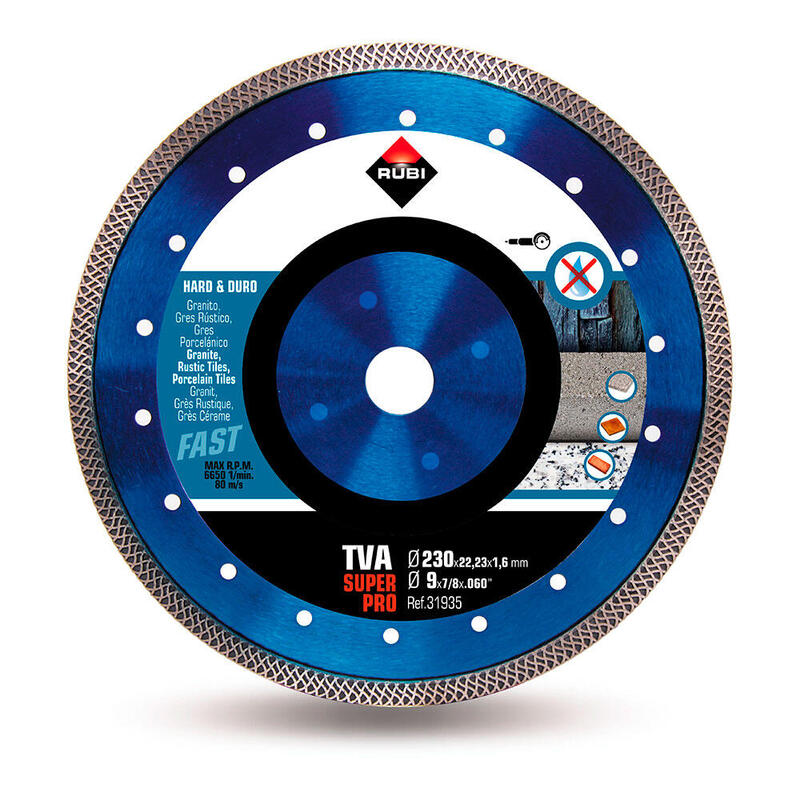 Disco De Diamante Tva Ø230mm Superpro R31935 Rubi