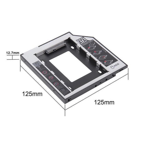 Soporte Carcasa Caddy Cd Dvd Para Disco Duro 2.5 2Nd Sata 12.7Mm Universal