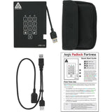 Disco Externo Hdd Apricorn 2,5 2tb Aegis Fortr. Padlock,256-Bit Aes-Xts,Usb3.0