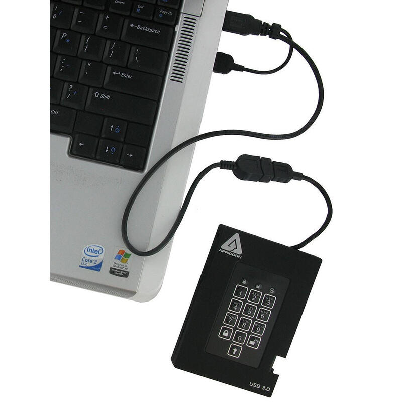 Disco Externo Hdd Apricorn 2,5 2tb Aegis Fortr. Padlock,256-Bit Aes-Xts,Usb3.0