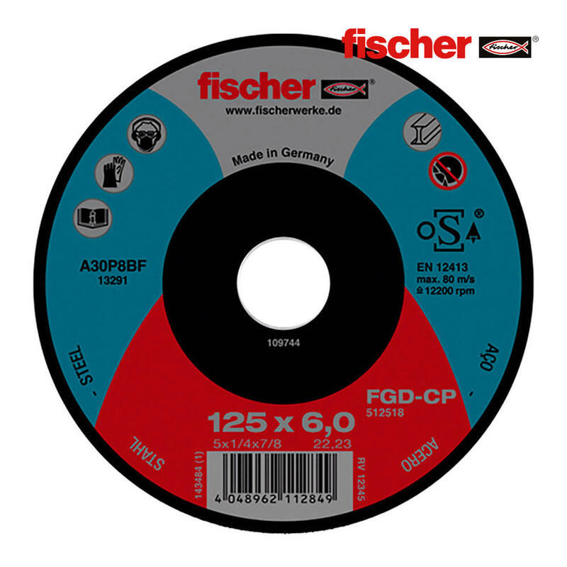 Disco Fgd-Cp Ø125x6x22,23 Carbon Desbaste 512518 Fischer