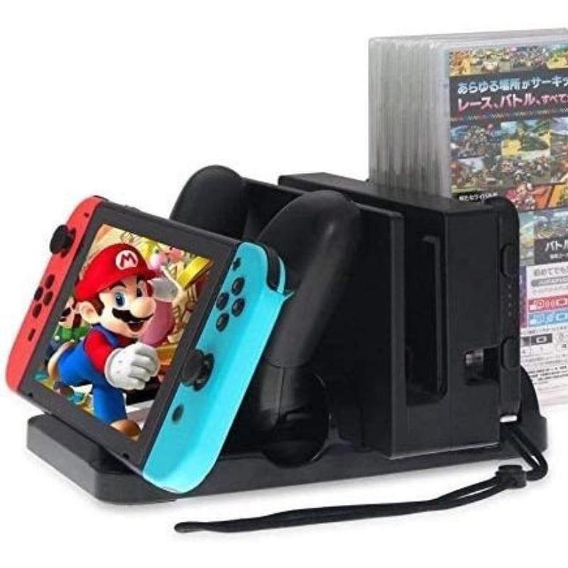 Dobe Tns-895 Soporte Carga Mandos Nintendo Switch Negro  Base De Carga