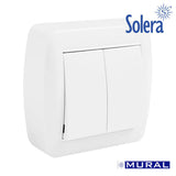 Doble Conmutador 74x72x28mm S. Mural Solera Mur12u