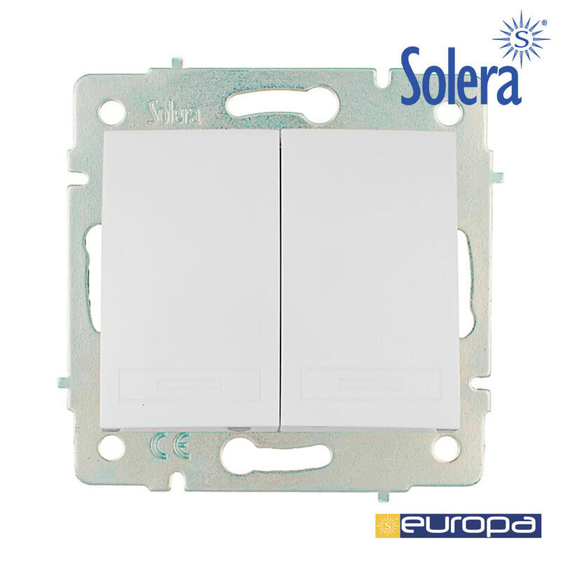 Doble Conmutador/Interruptor 10ax 250v S.Europa Solera Erp12qc
