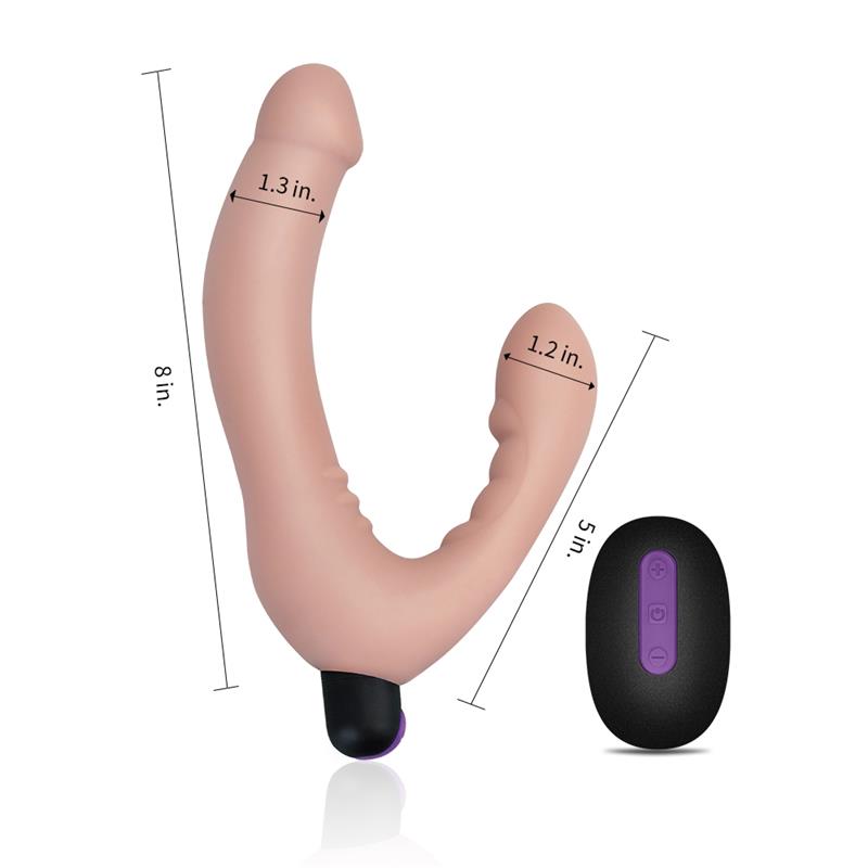 Strapless Strap-On Usb Rechargeable-Flesh