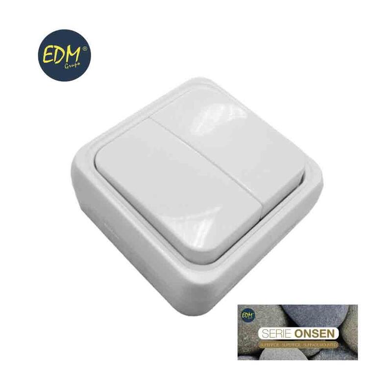 Doble Interruptor Superficie "Serie Onsen" (Bolsa Blister)